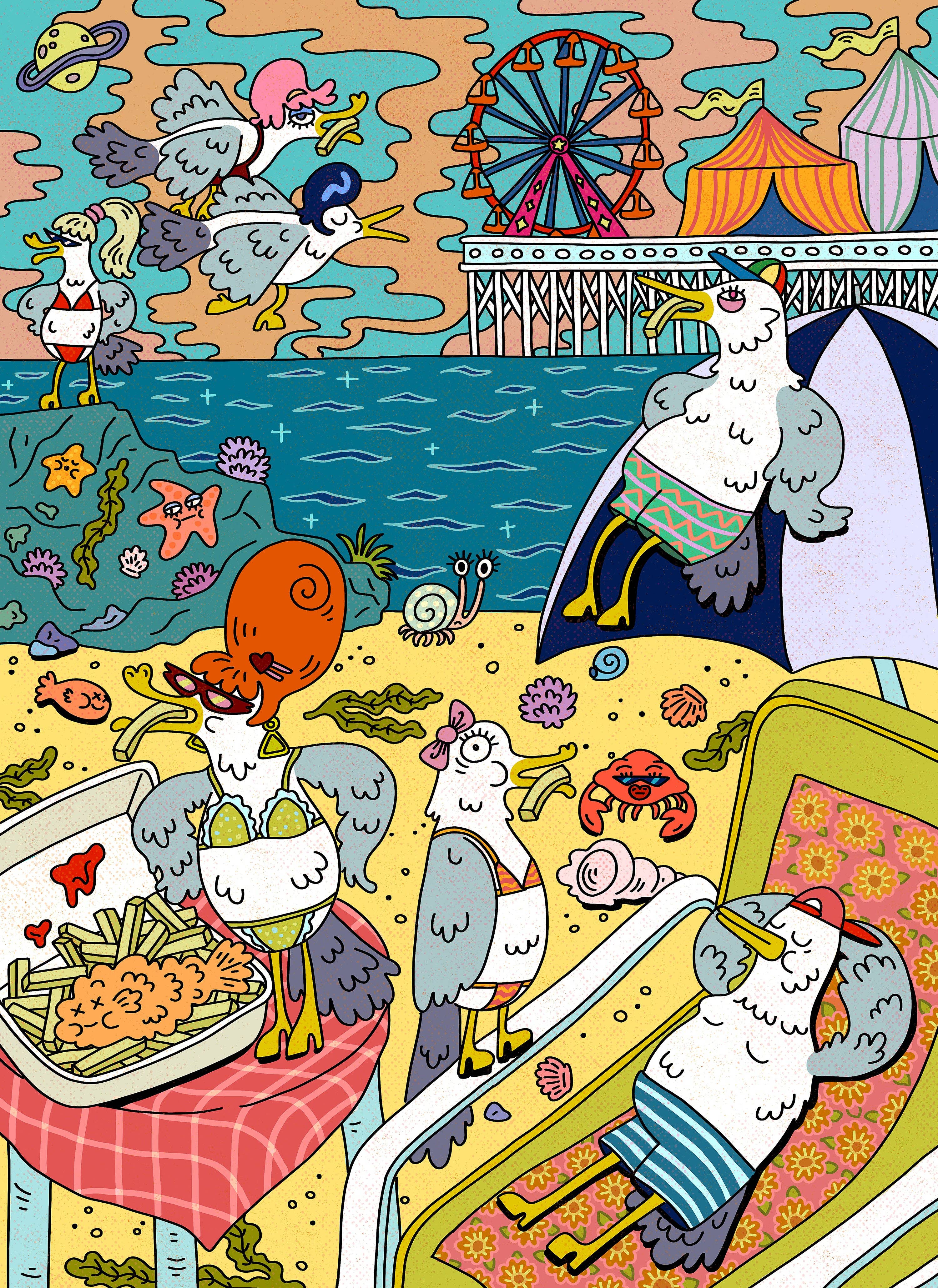 Gull Trouble Puzzle: 1,000 Pieces