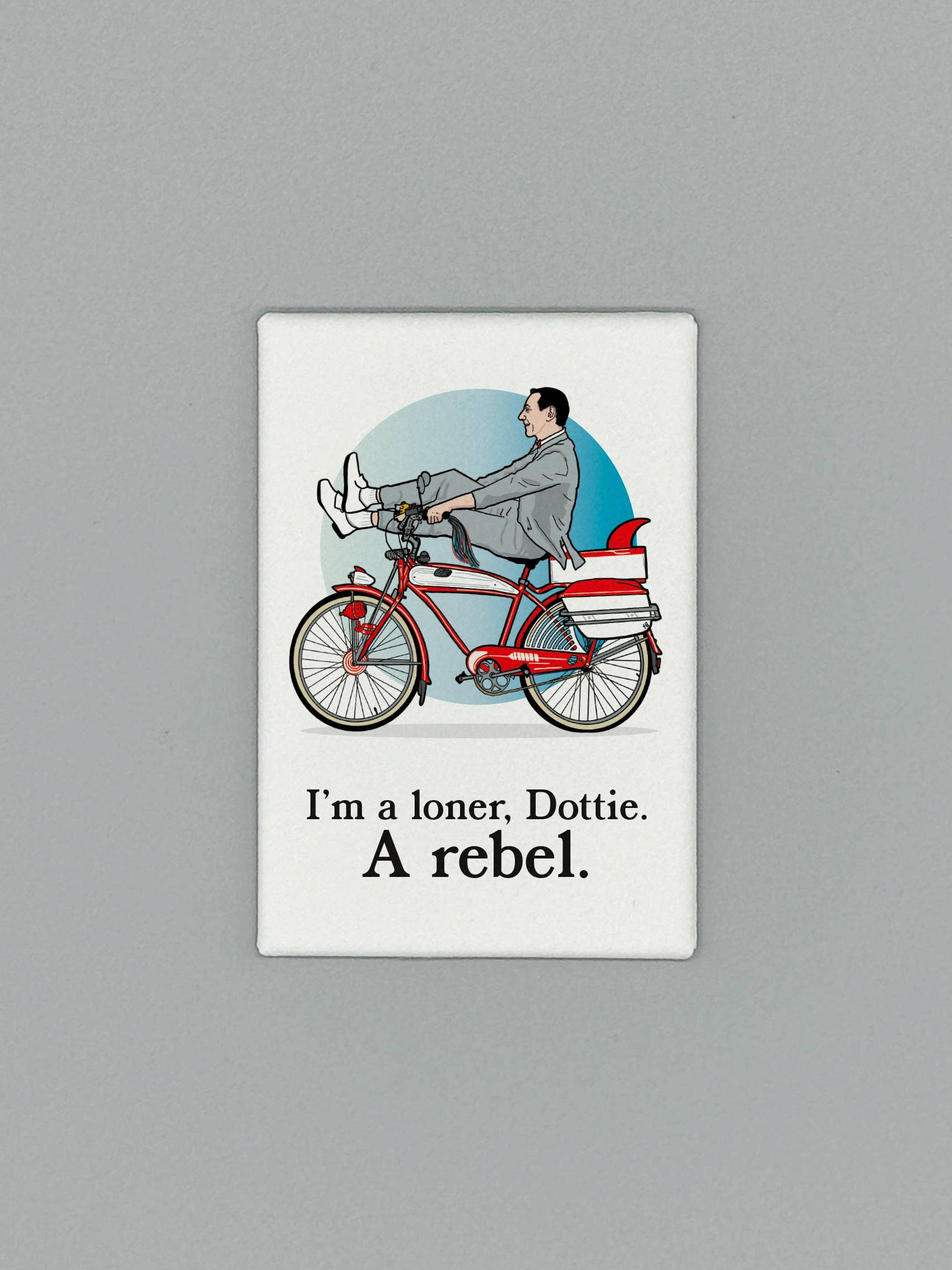 Pee Wee on Bike Magnet
