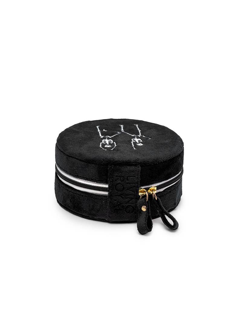 Velvet Jewelry Zip Case: Skeletons