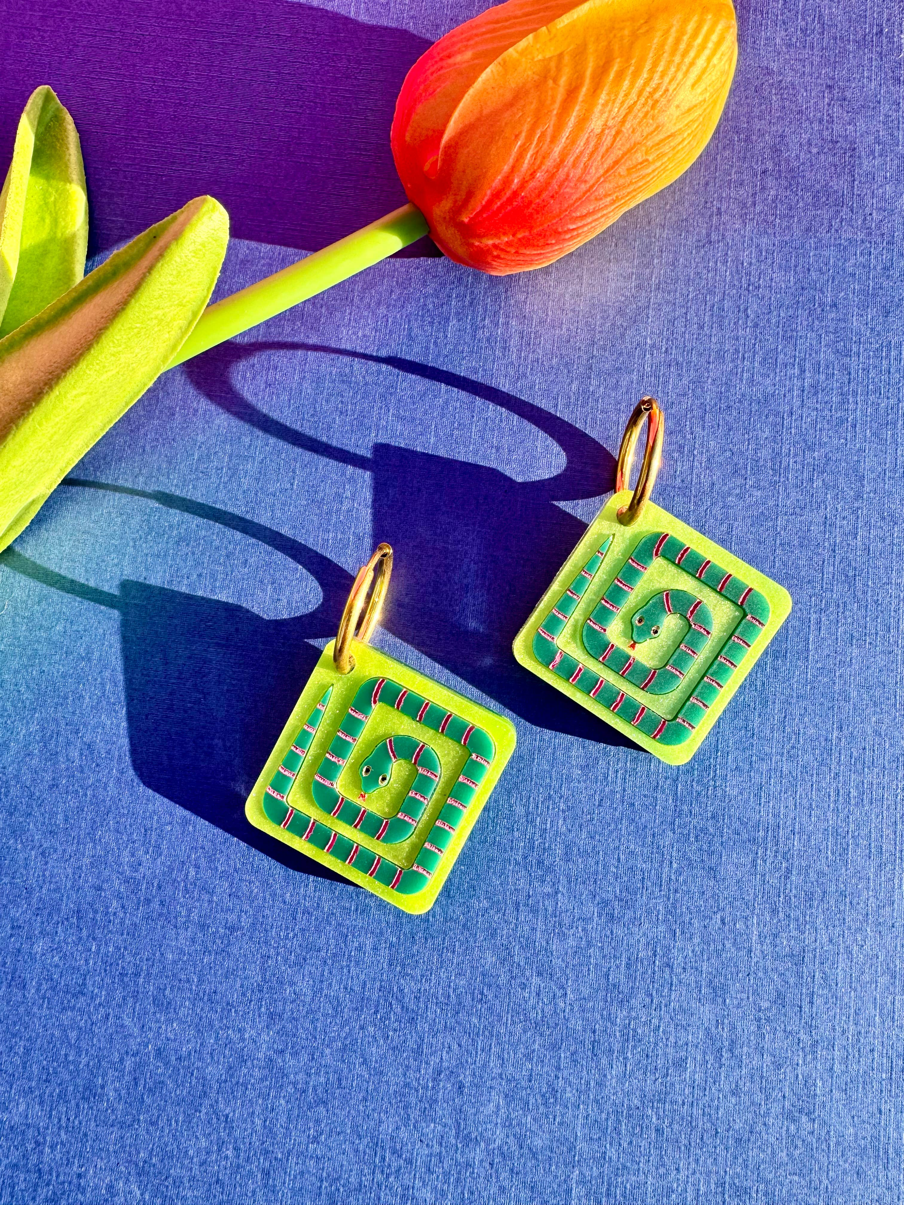 Garden Snake Earrings