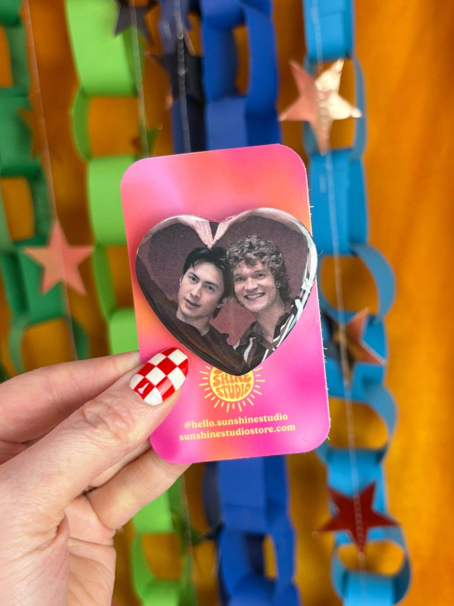 Heart Hands Heated Rivalry Pin