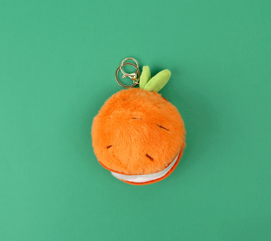 Fruit Capybara Plush Keychain: Assorted