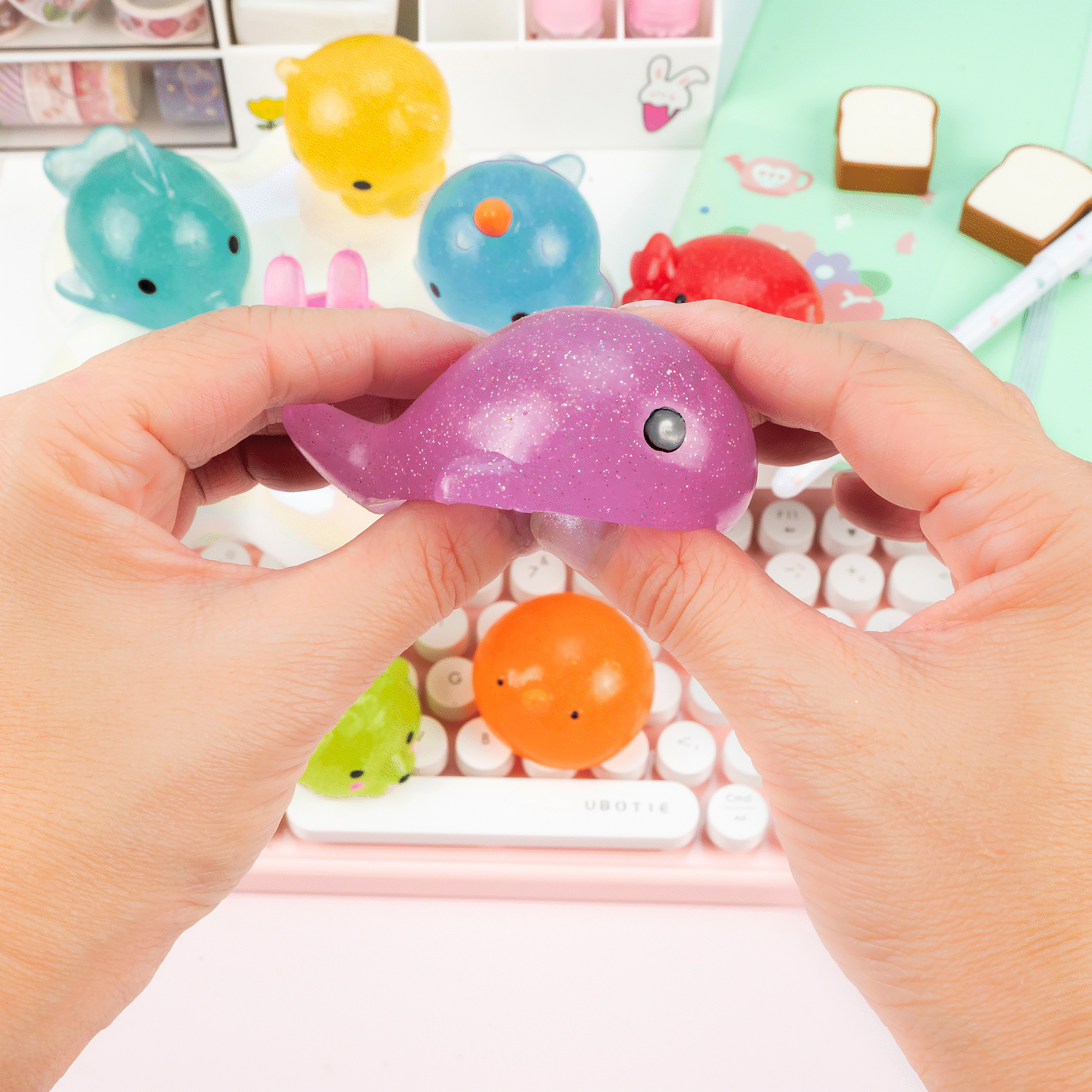 Jumbo Glitter Mochi Sensory Toy: Assorted