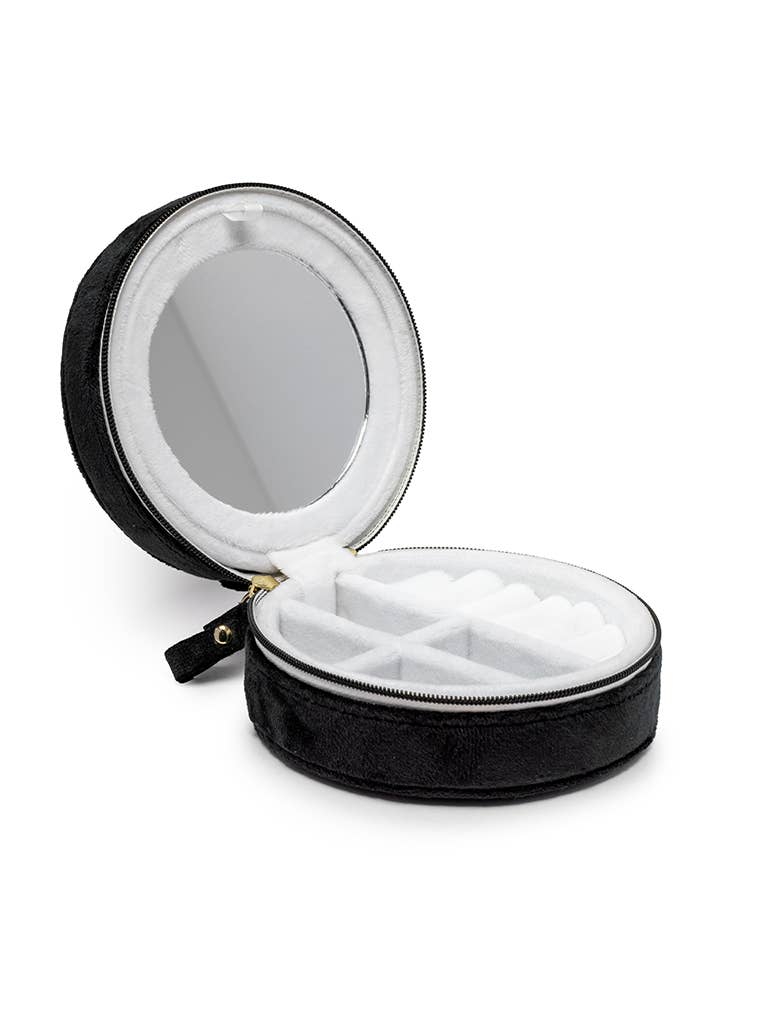Velvet Jewelry Zip Case: Skeletons