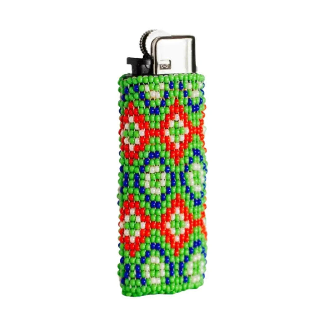Beaded Lighter Case: Java Moss