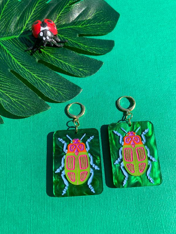 Big Beetle Earrings