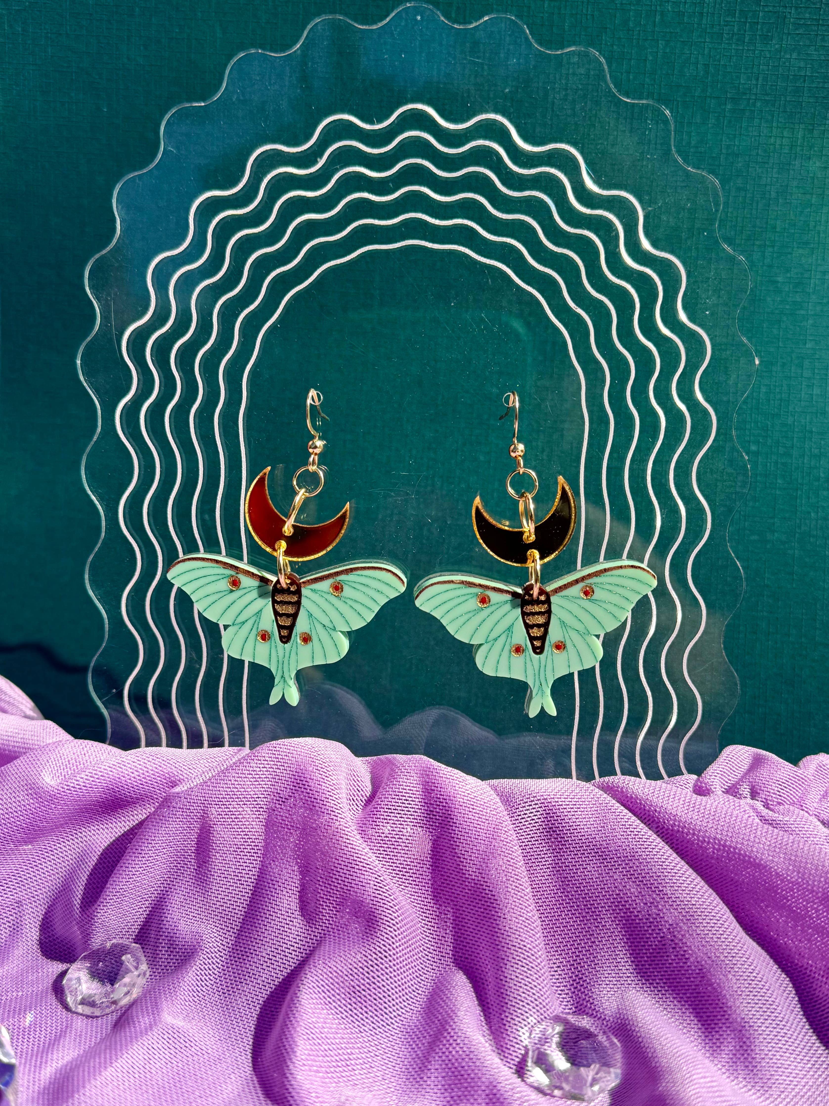 Lunar Moths Earrings