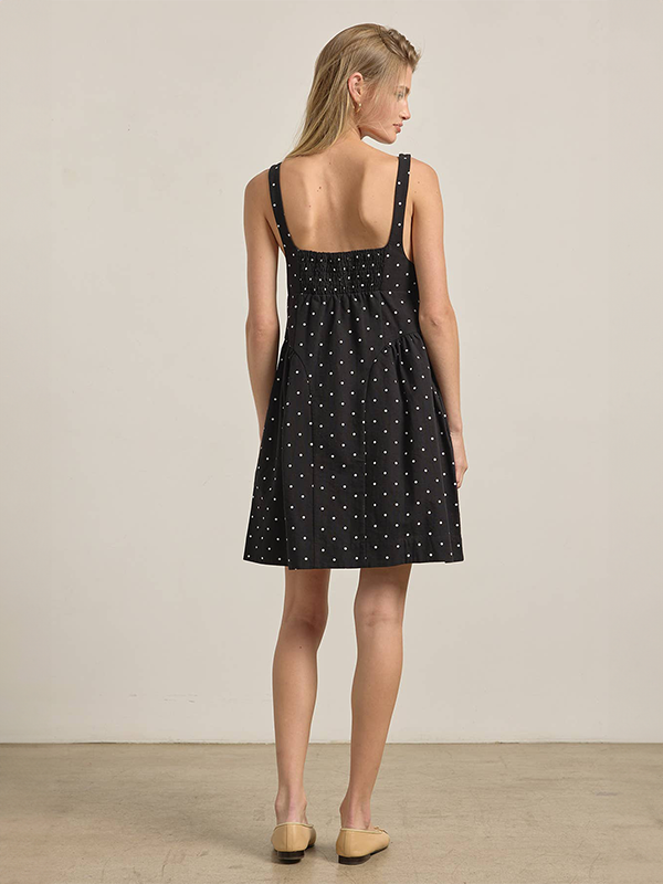 Polka Dot Button-Down Mini Dress