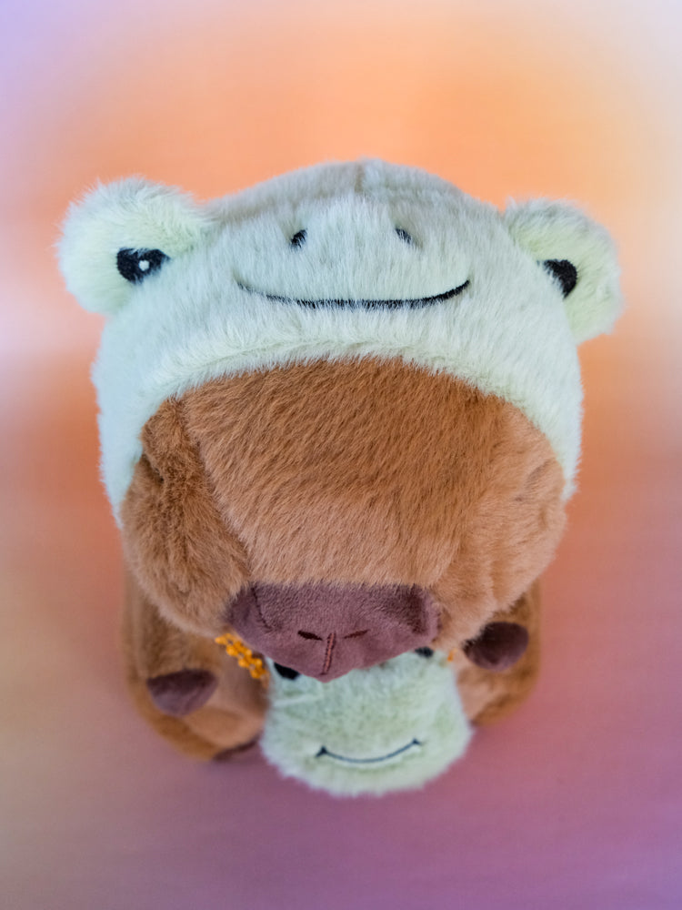 Capybara Plush: Frog Outfit
