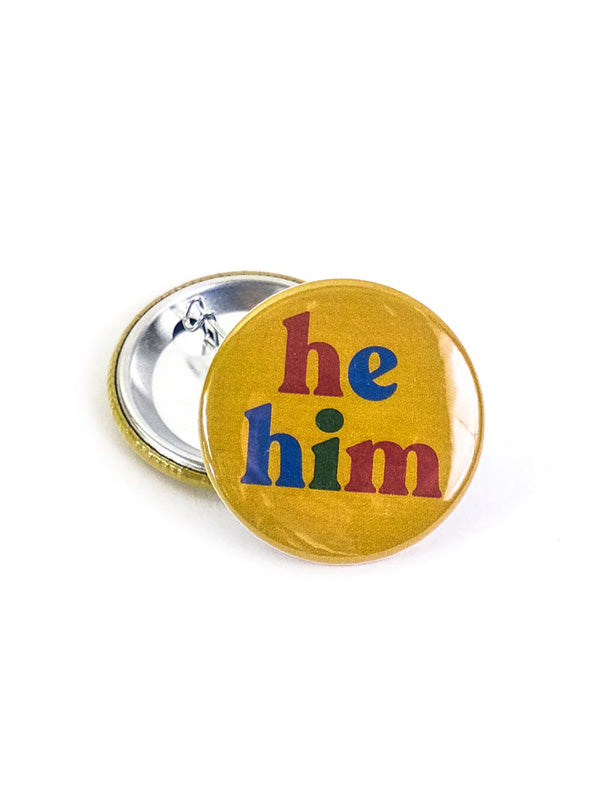 He/Him Button
