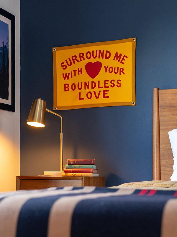 John Prine x Oxford Pennant: Surround Me With Your Boundless Love Camp Flag