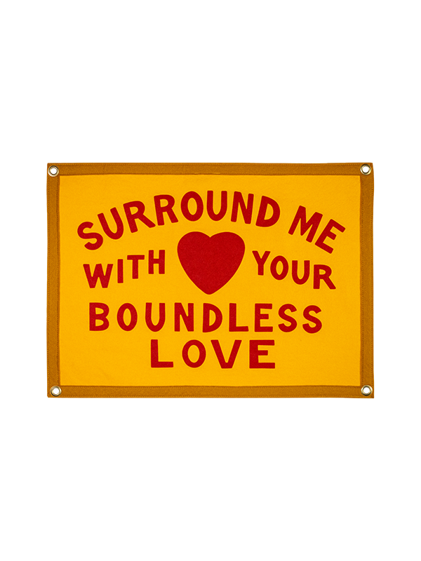 John Prine x Oxford Pennant: Surround Me With Your Boundless Love Camp Flag