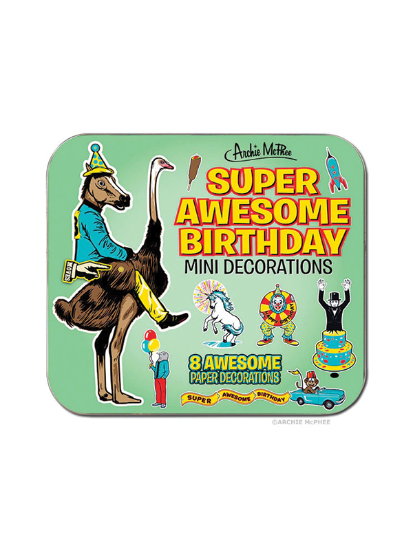 Mini Birthday Decorations (Set of 8)