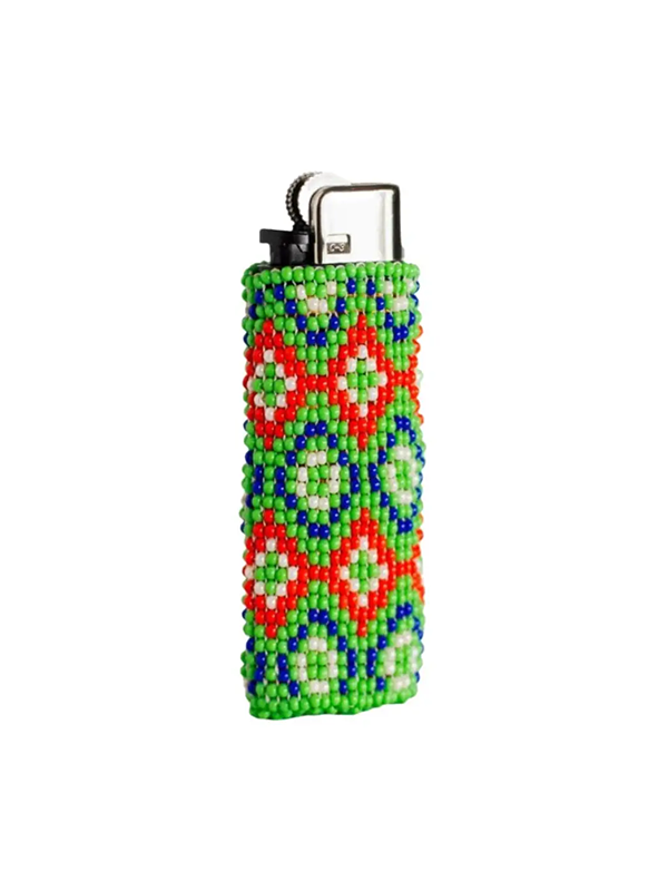 Beaded Lighter Case: Java Moss