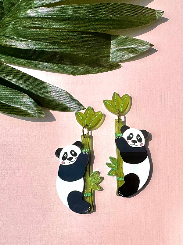 Bamboo Bears Earrings