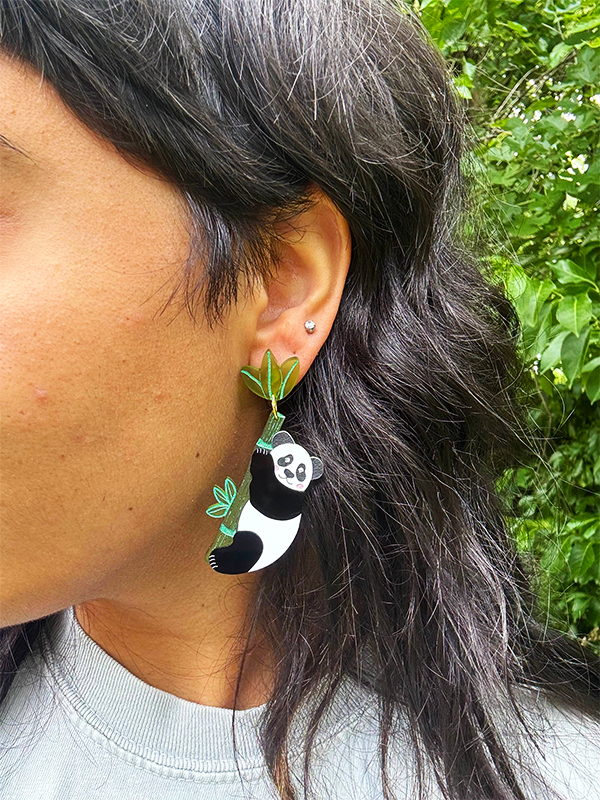 Bamboo Bears Earrings