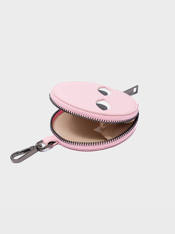 Leather Pouch Charm: Dottie (Pink)