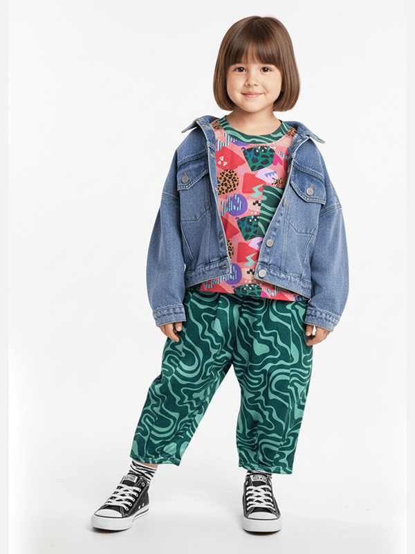 Kids Baggy Lounge Pants: Trippy Tide