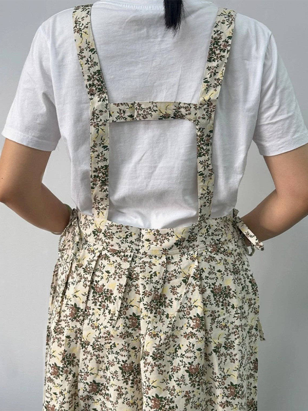 Cotton Flower Apron: White