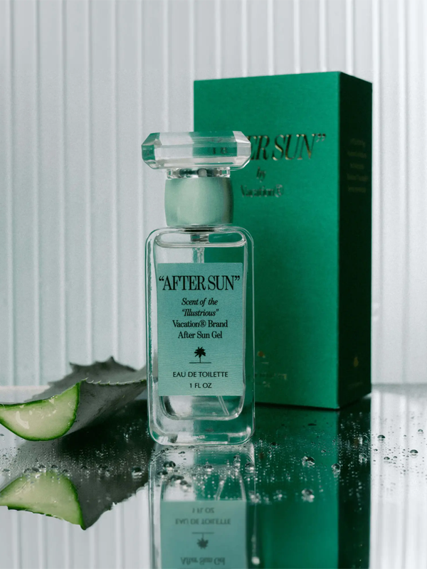 A 30 mL bottle of Vacation® After Sun Eau de Toilette, a refreshing and tropical fragrance designed to capture the essence of a beach getaway, perfect for cooling down after sun exposure.