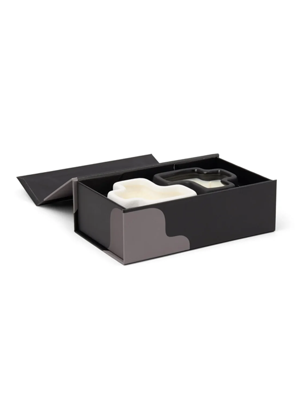 Jigsaw Ceramic Vessel Candles (Set of 2): Salted Air & Smoked Woods