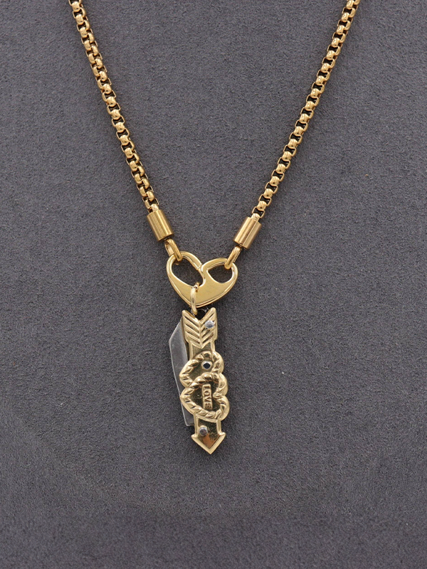 Mini Folding Knife Necklace: Arrow