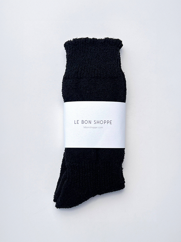 Airy Puffin Socks: Black