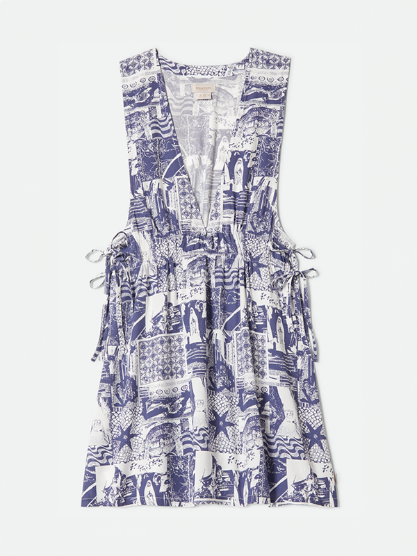 The Bells Dress: Navy/White Collage