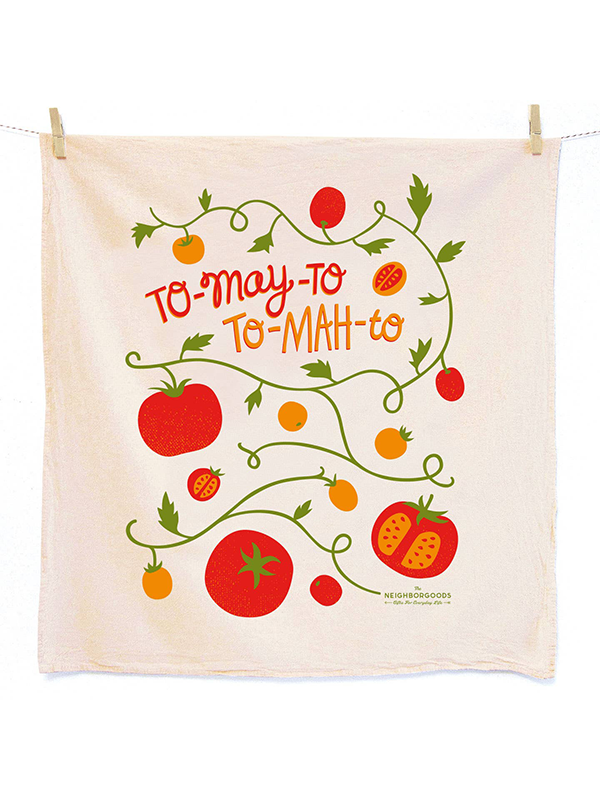 Tomato Basil Tea Towels: Set of 2