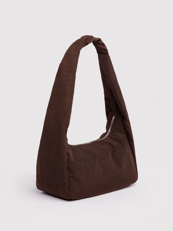 Small Nylon Meringue Bag: Coffee