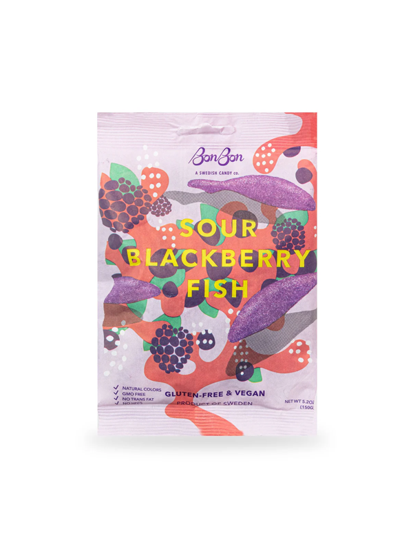 Sour Blackberry Fish Swedish Candy