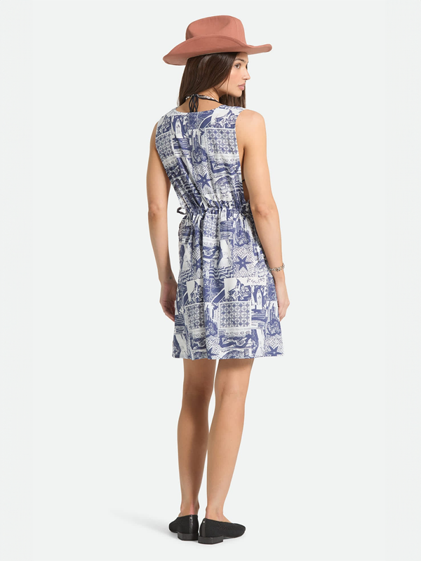 The Bells Dress: Navy/White Collage