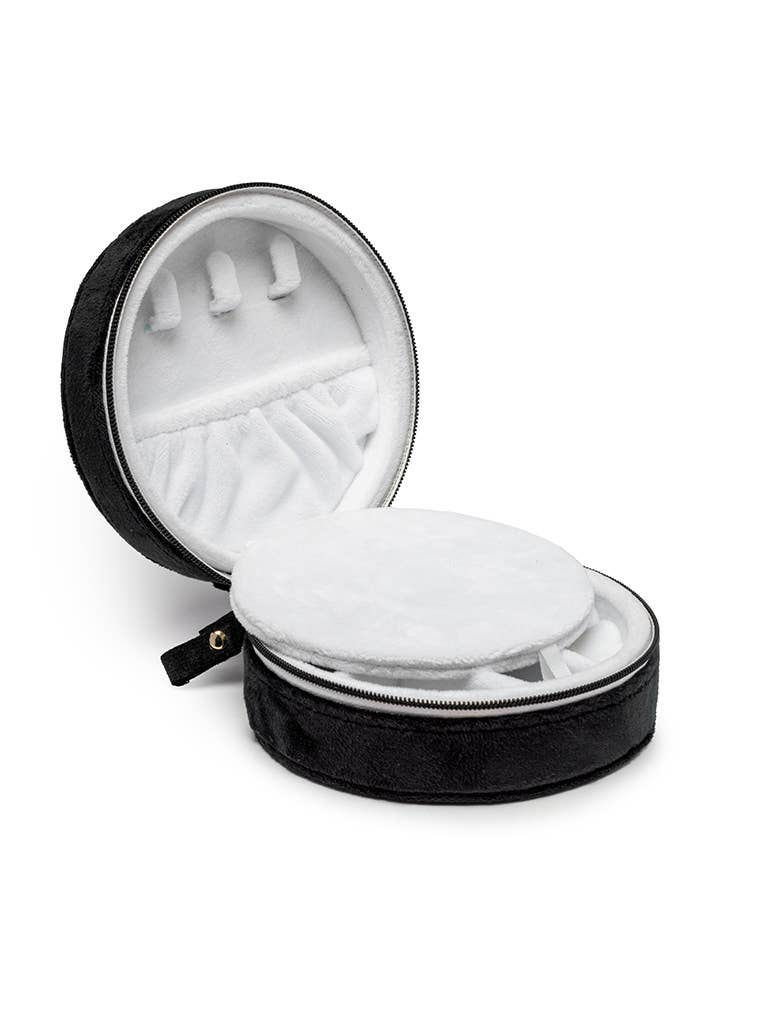 Velvet Jewelry Zip Case: Skeletons