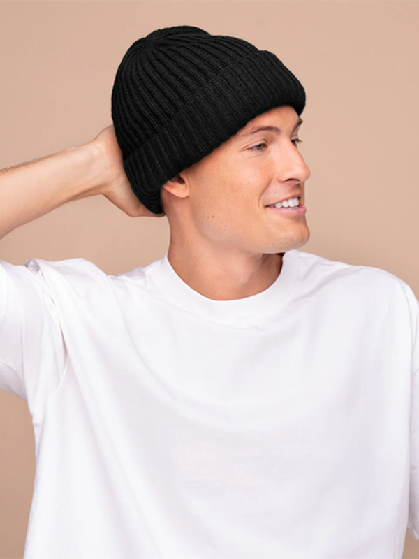 Glazey™ Satin-Lined Beanie: Black