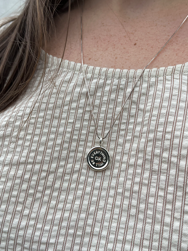 Everything Will Be OK Necklace: 20" Box Chain (Sterling Silver)