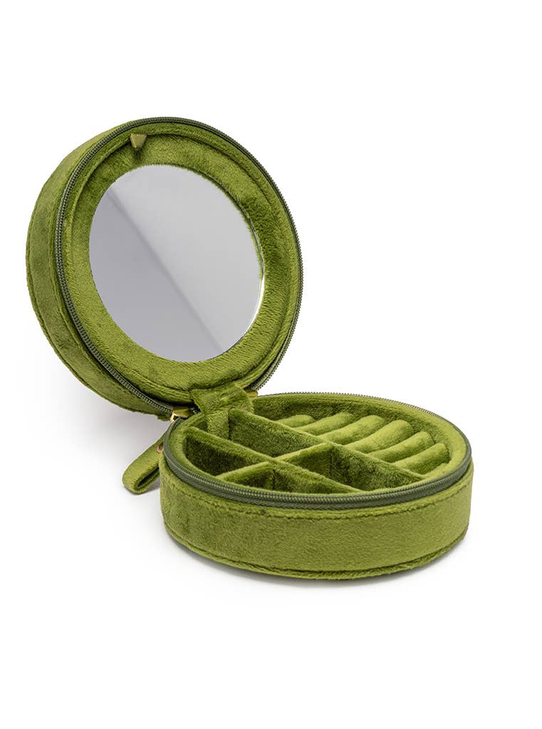 Velvet Jewelry Zip Case: Martini