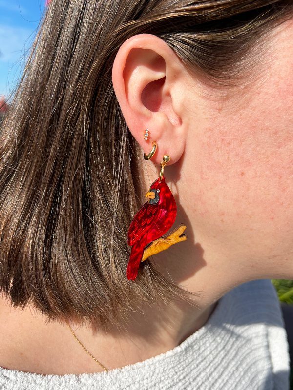 Cardinal Bird Earrings