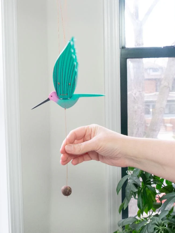 Hummingbird Bird Flying Mobile (Pink Anna's)