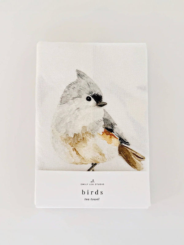 Flour Sack Tea Towel: Birds
