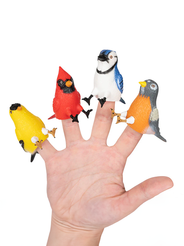 Finger Puppet: Bird Feeder Birds (Single, Assorted)