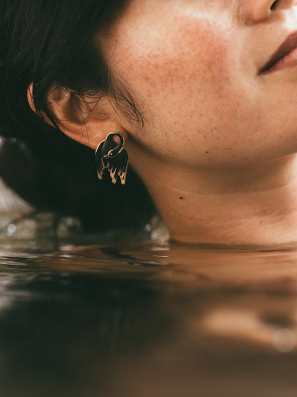 Little Black Swan Earrings