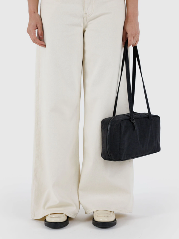 Nylon Bowler Bag: Black