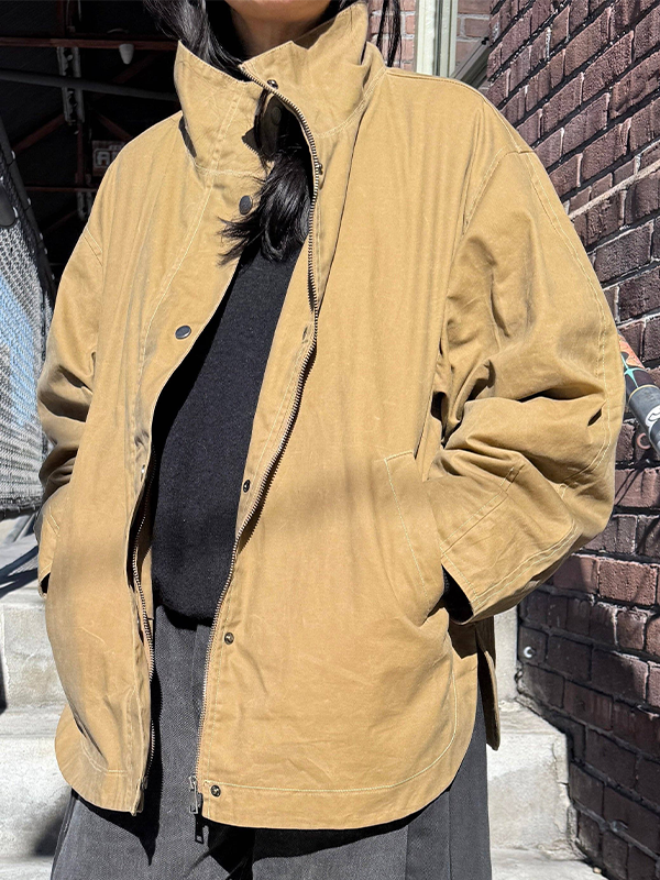 Blair Waxed Cotton Jacket: Khaki