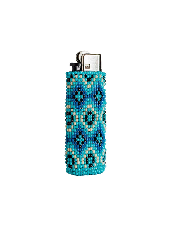 Beaded Lighter Case: Celeste