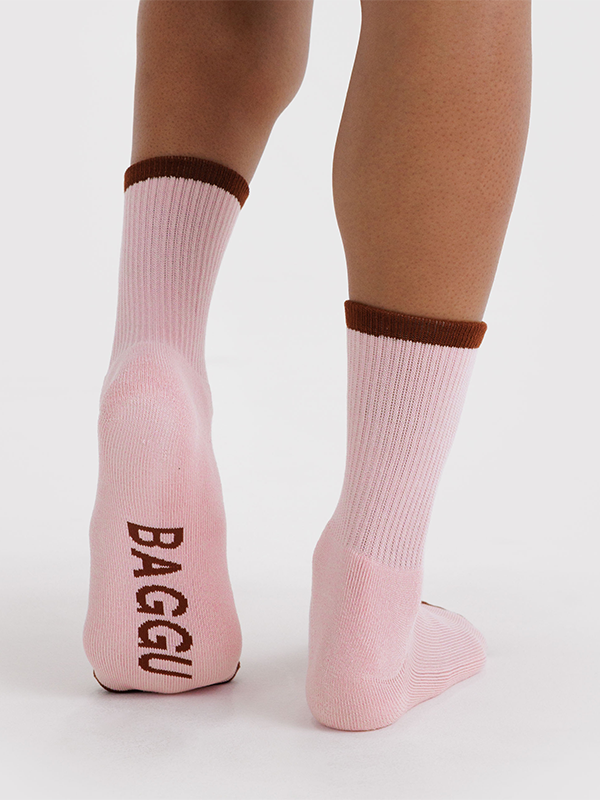 Baggu Ribbed Sock: Blush Mix