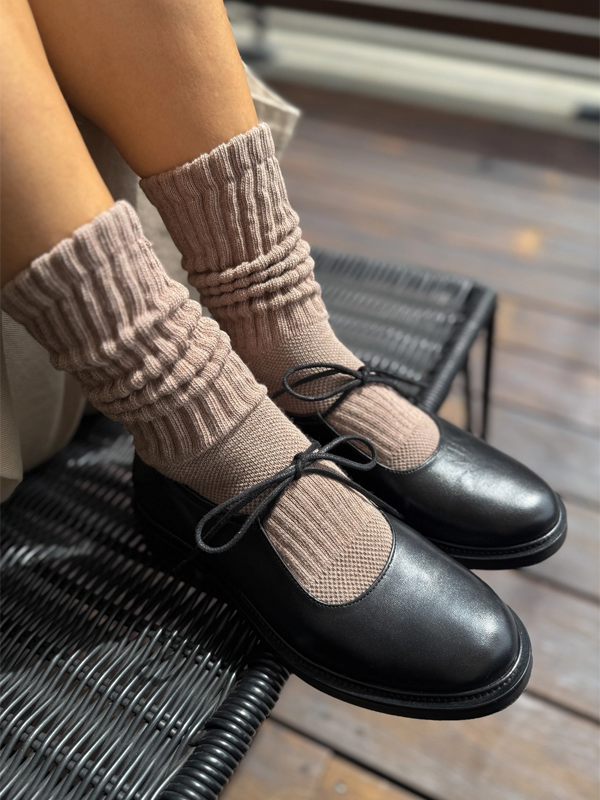 Ballet Socks: Mocha Mousse