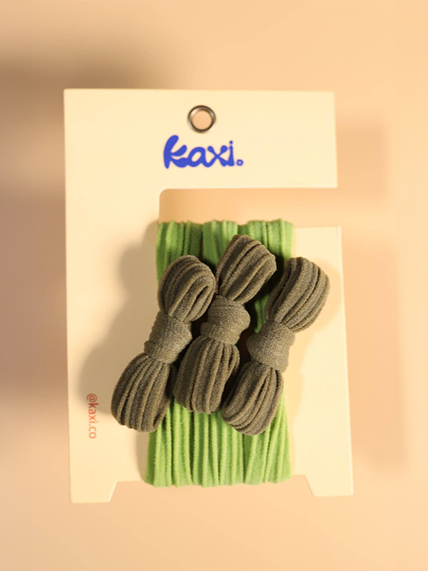 Two Toned Bow Slick Back Hair Ties: Plum & Lavender