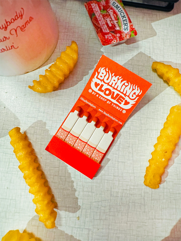 Burning Love Cigarette Matchbook