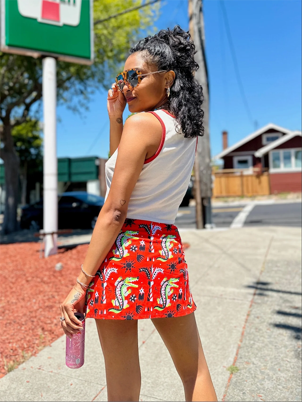 Cheeky Skort: Crocodilo