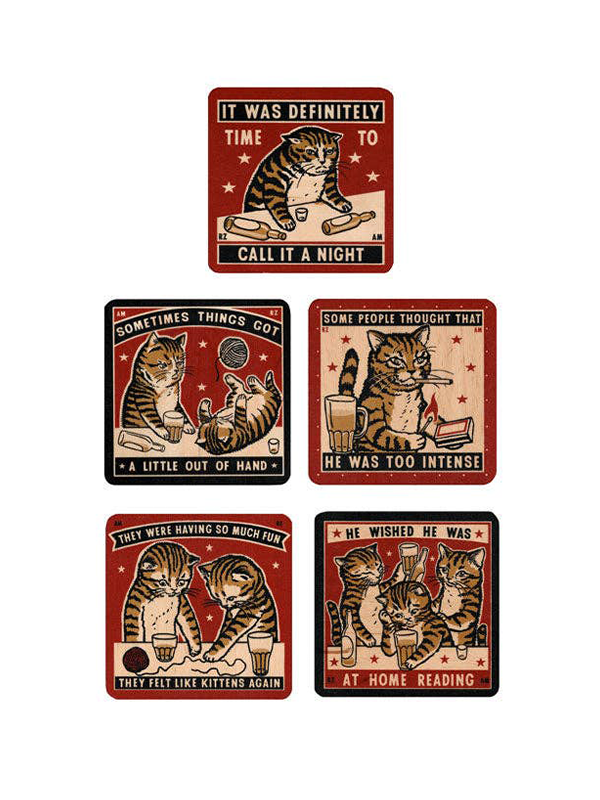 Strike Your Fancy Coasters: Set of 5